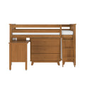 Twin Low Loft Bed With Desk & Dressers