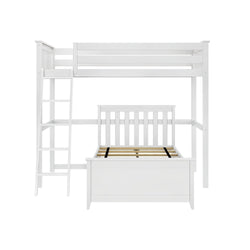 18-811-002 : Bunk Beds L-Shaped Twin over Twin Bunk Bed, White