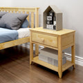 Nightstand with Drawer and Shelf