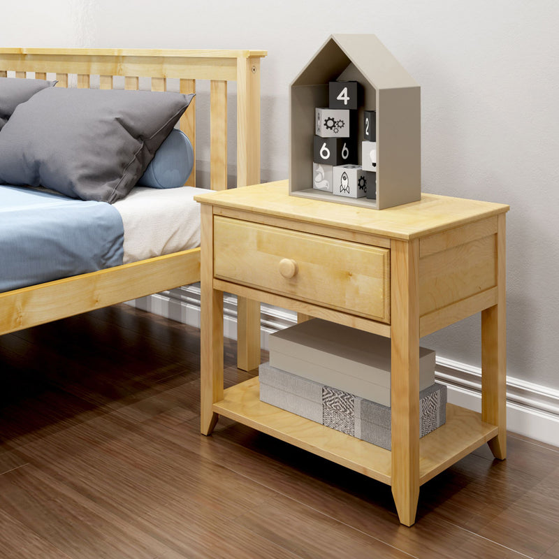 Nightstand with Drawer and Shelf