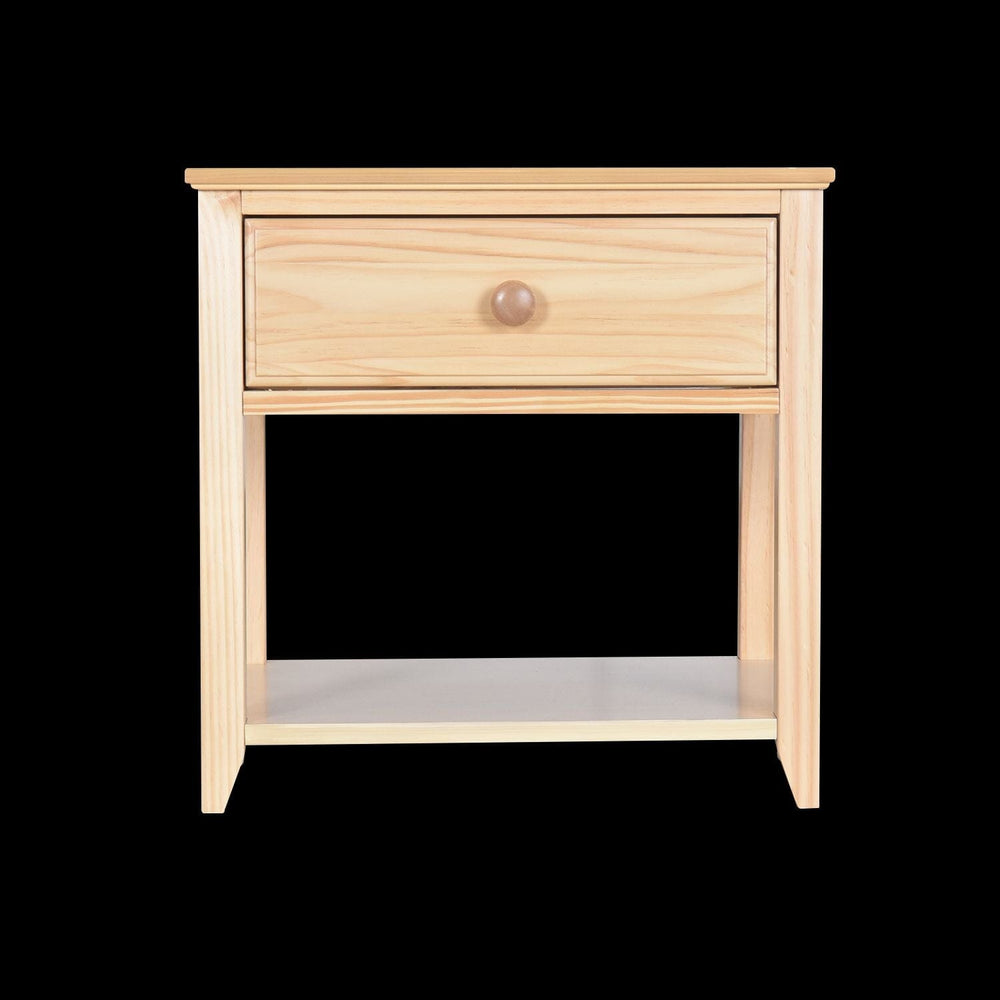 180001-001 : Furniture Nightstand with Drawer and Shelf, Natural