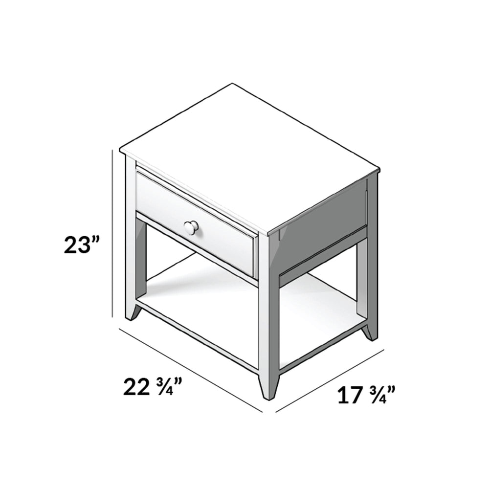 180001-005 : Furniture Nightstand with Drawer and Shelf, Espresso