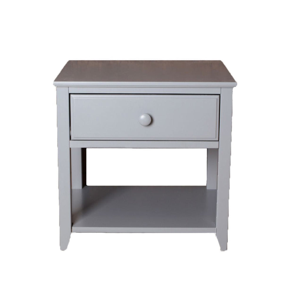 180001-121 : Furniture Nightstand with Drawer and Shelf, Grey