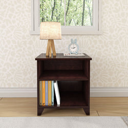 180010-005 : Furniture Nightstand with Shelves, Espresso