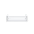 White floating wall shelf with minimalist design for modern home decor.