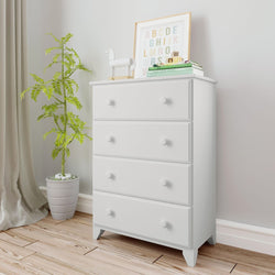 180014-002 : Furniture 4-Drawer Dresser, White
