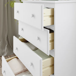 180014-002 : Furniture 4-Drawer Dresser, White