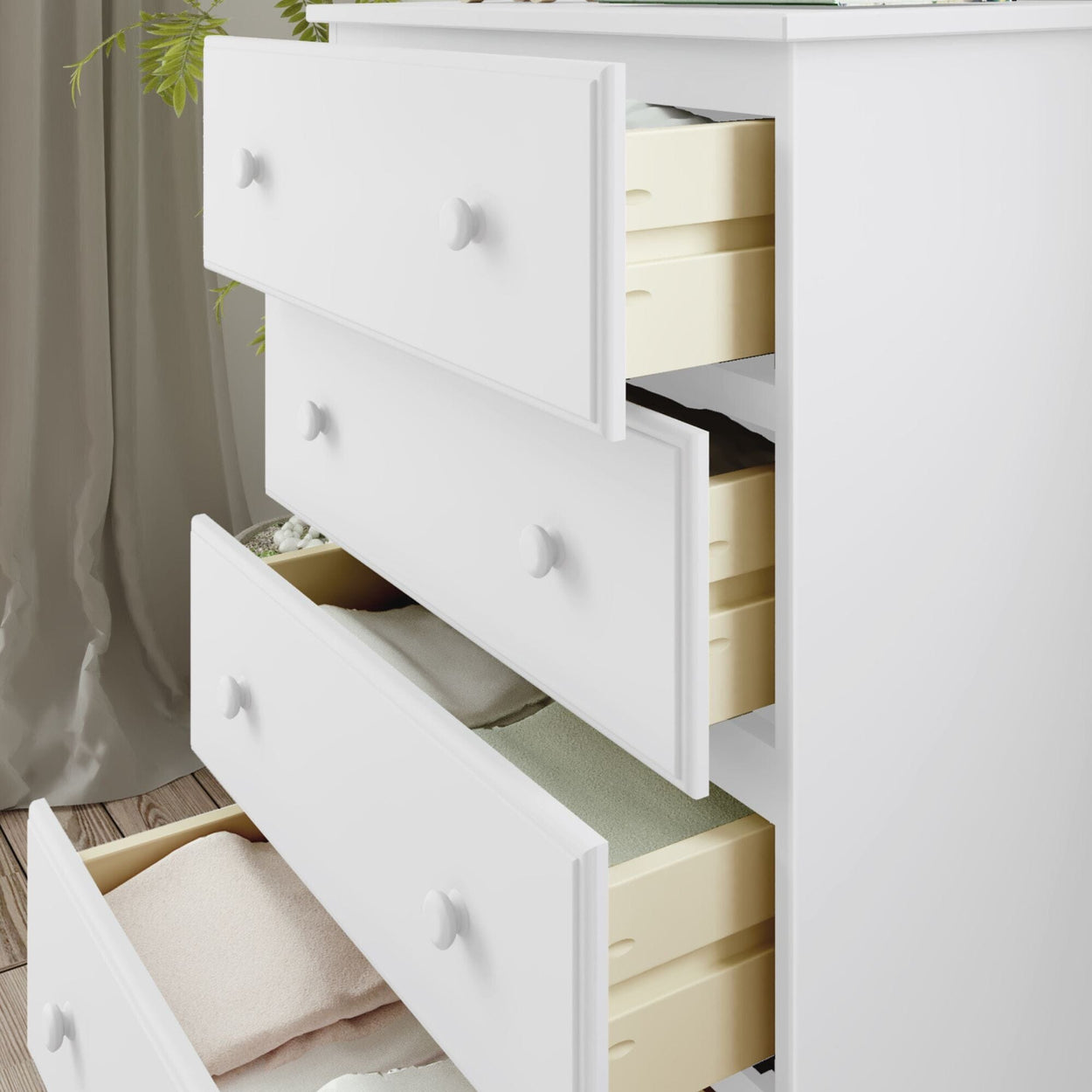180014-002 : Furniture 4-Drawer Dresser, White