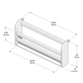 Wall-mounted 3-tier kitchen rack shelf with three horizontal rails and mounting brackets — dimensions 23.75″ (60cm) W × 12″ (30cm) H × 4″ (10cm) D, top shelf 15.75″ (40cm) depth