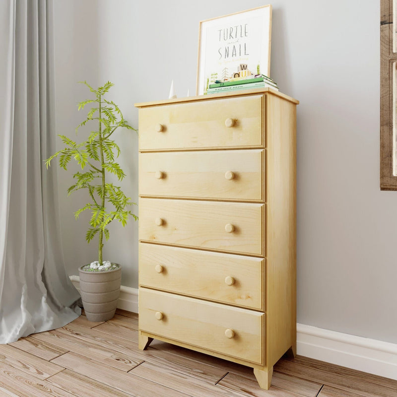 180015-001 : Furniture 5-Drawer Dresser, Natural