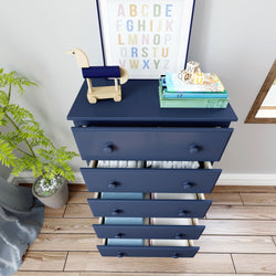 180015-131 : Furniture 5-Drawer Dresser, Blue