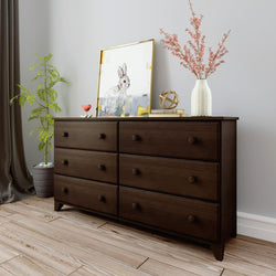 180016-005 : Furniture 6-Drawer Dresser, Espresso