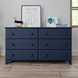 180016-131 : Furniture 6-Drawer Dresser, Blue