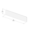 55-inch acrylic tabletop divider with 12-inch height, ideal for office partitions.