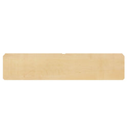 Rectangular wooden board with rounded edges on a white background.