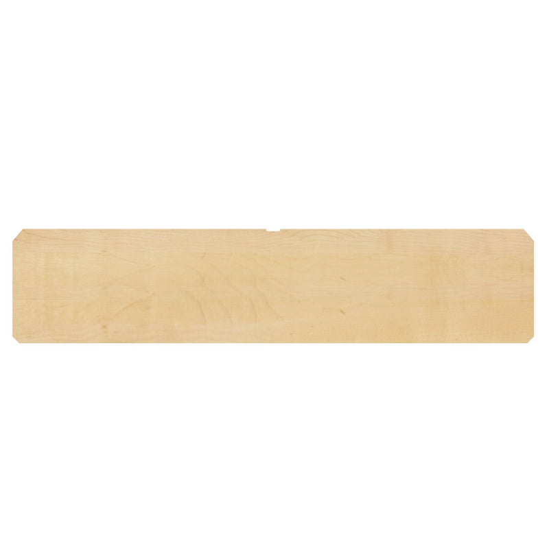 Rectangular wooden board with rounded edges on a white background.