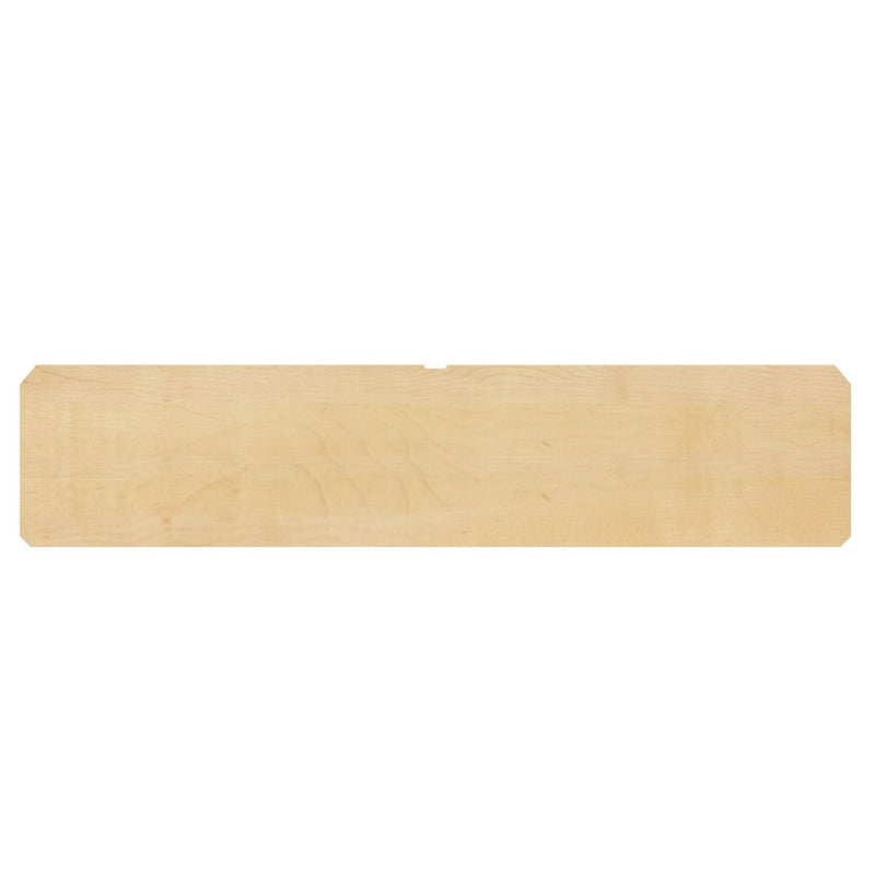 Rectangular wooden board with rounded edges on a white background.