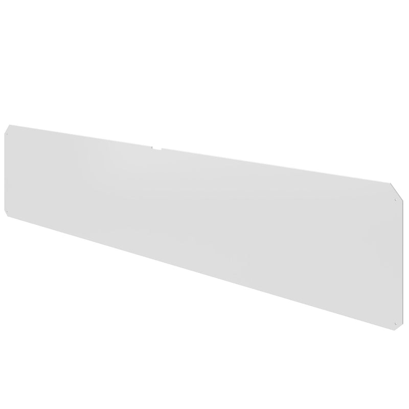 White metal kick plate for doors, durable protective hardware accessory.