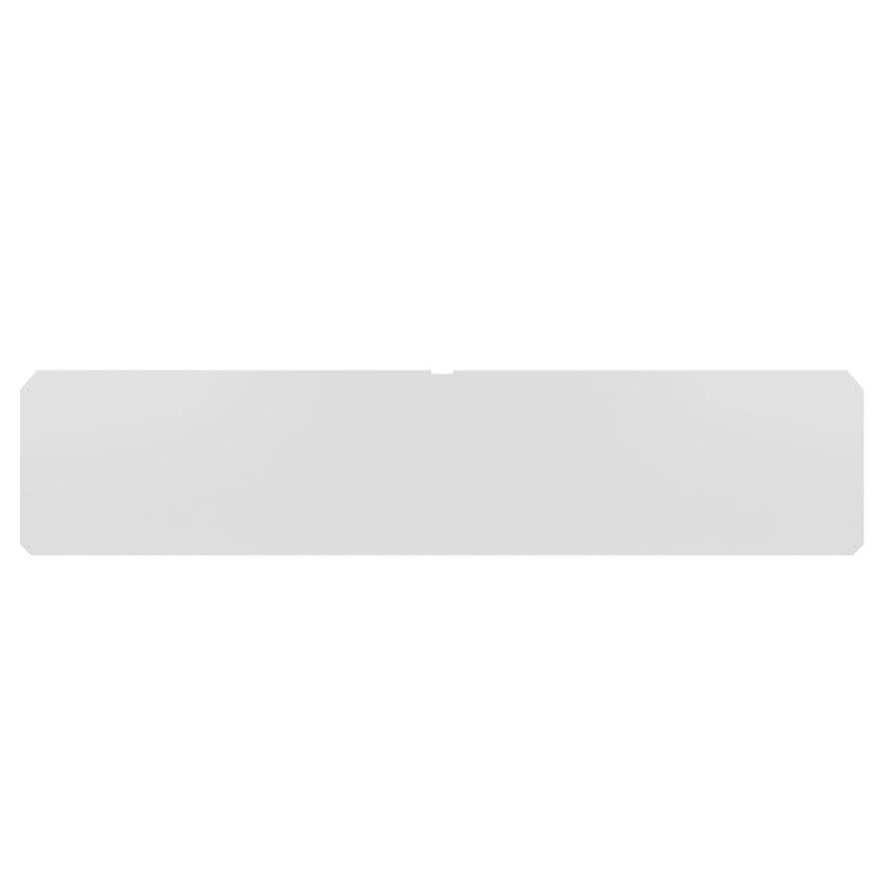 Rectangular white blank sign with rounded corners on a transparent background.