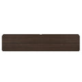 Dark brown wooden shelf panel for modern interior design.