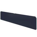 Black metal skid plate for off-road vehicle protection.