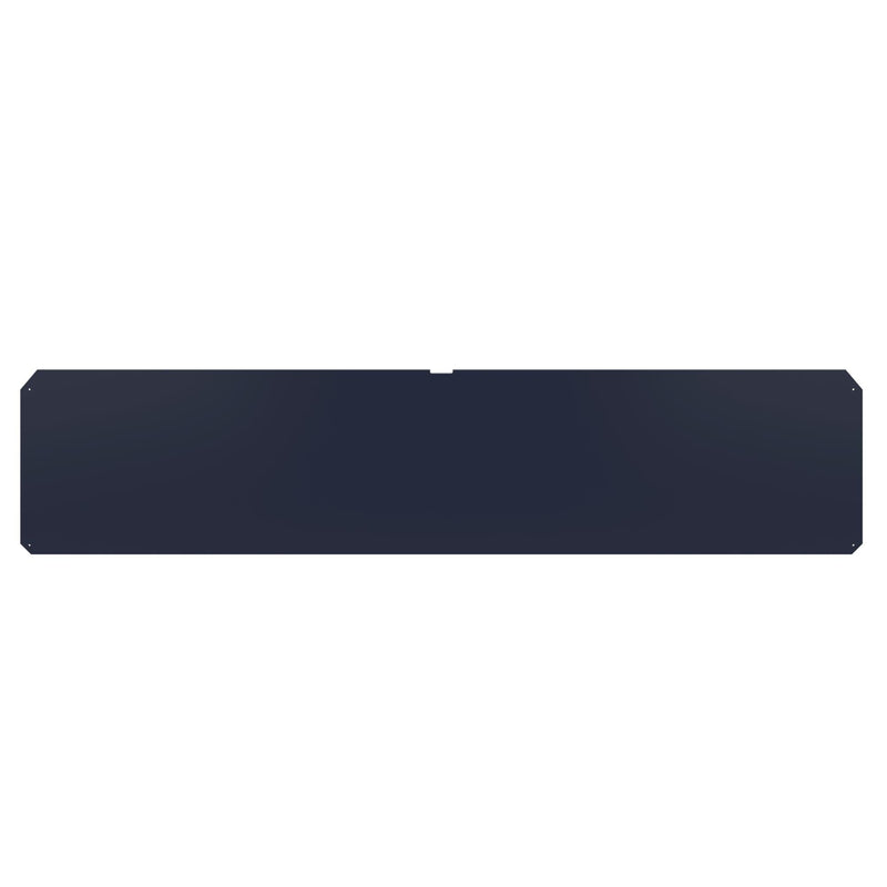 Dark blue computer GPU backplate for enhanced graphic card protection