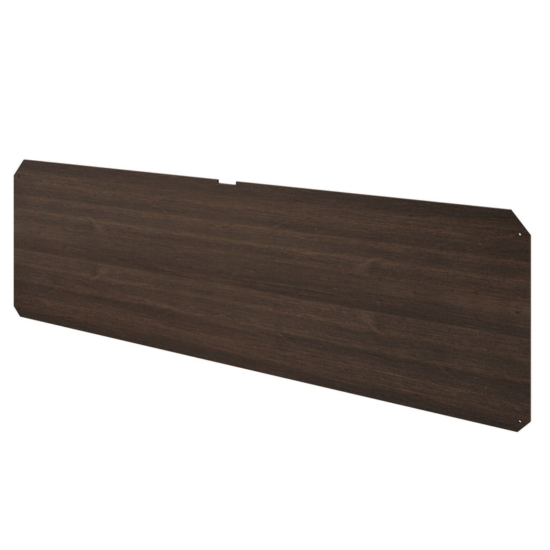 Luxurious dark wood headboard for bedroom decor and comfort.