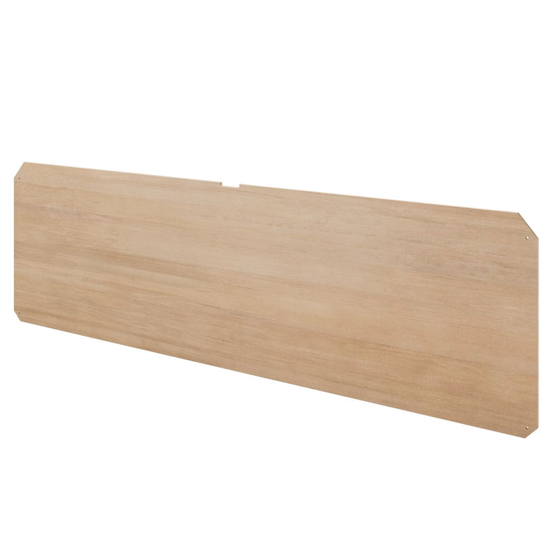 Light wood headboard panel with a sleek and minimalist design for bedroom furniture.