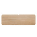 Natural wood finish rectangular wall decor panel for home interiors.