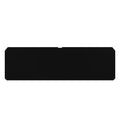 Black metal rectangular panel with rounded corners, suitable for industrial applications and modern home design projects.