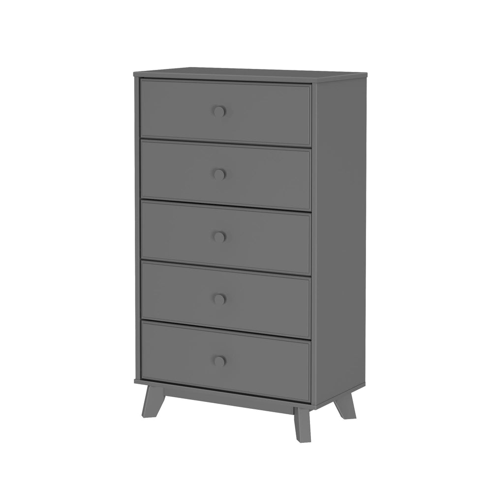 1800215000-121 : Furniture Max & Lily 5 Drawer Dresser, Grey