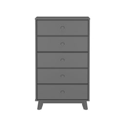 1800215000-121 : Furniture Max & Lily 5 Drawer Dresser, Grey