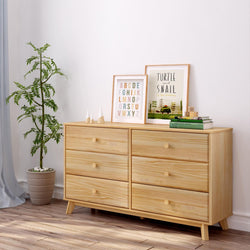 1800216000-001 : Furniture Max & Lily 6 Drawer Dresser, Natural