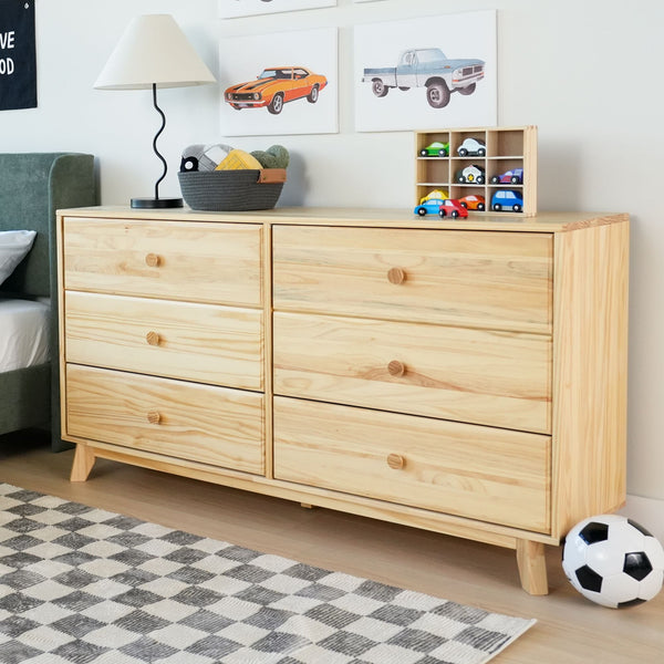 Max & Lily Classic, 6 Drawer Dresser, Blue Max & Lily Classic, 6 Drawer Dresser, Blue