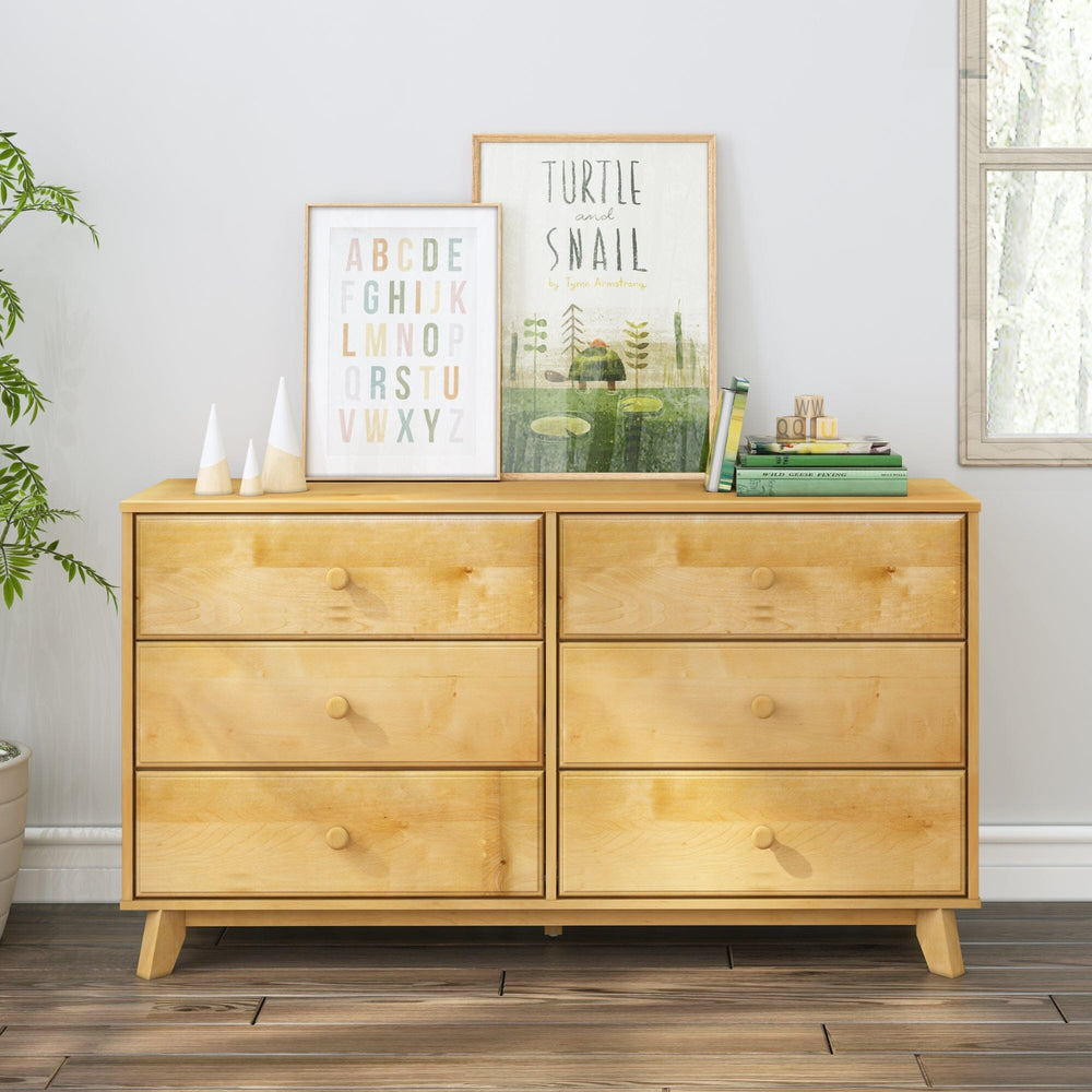 1800216000-001 : Furniture Max & Lily 6 Drawer Dresser, Natural