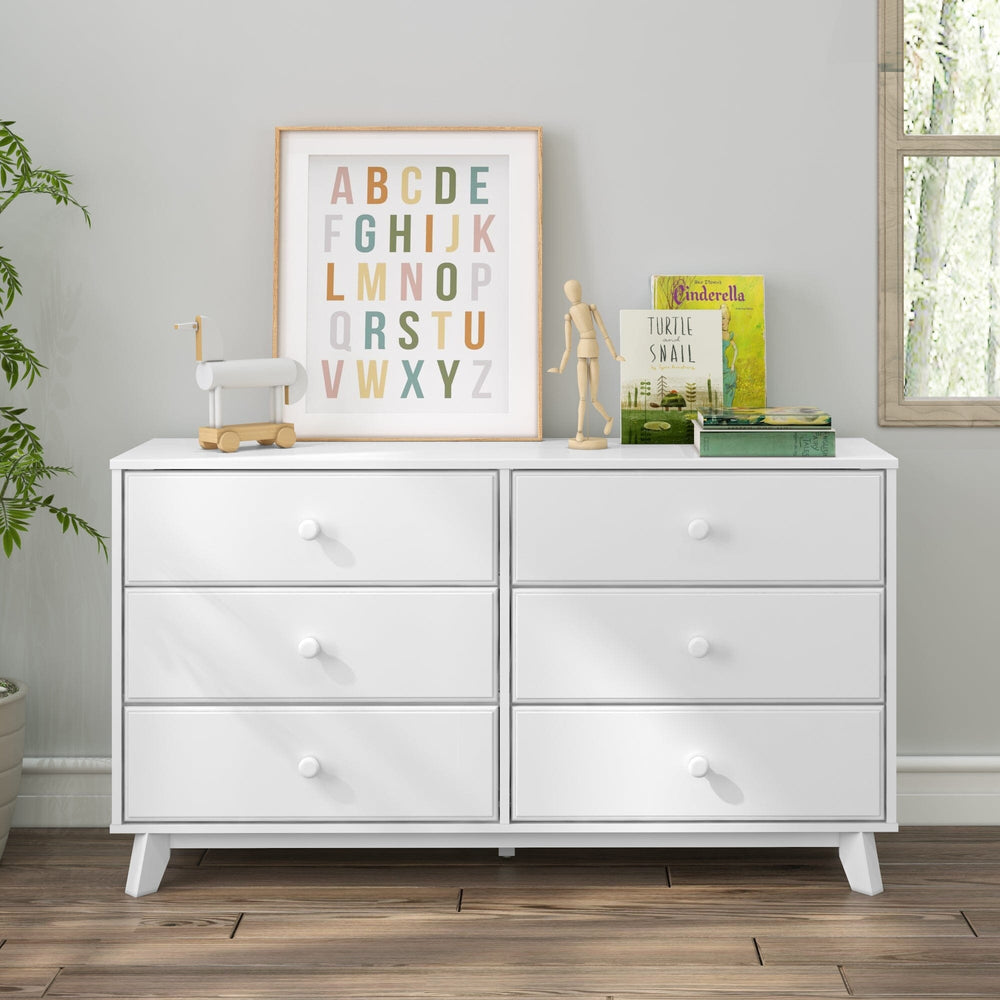 1800216000-002 : Furniture Max & Lily 6 Drawer Dresser, White