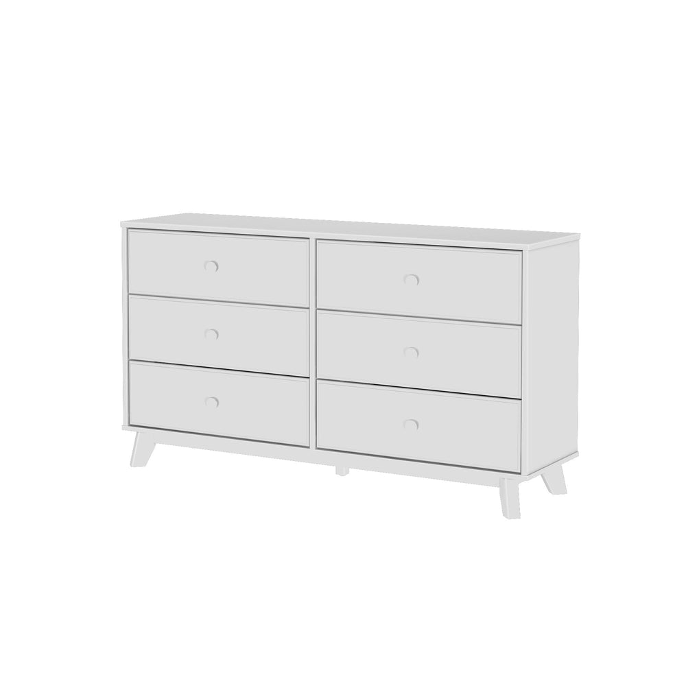 1800216000-002 : Furniture Max & Lily 6 Drawer Dresser, White