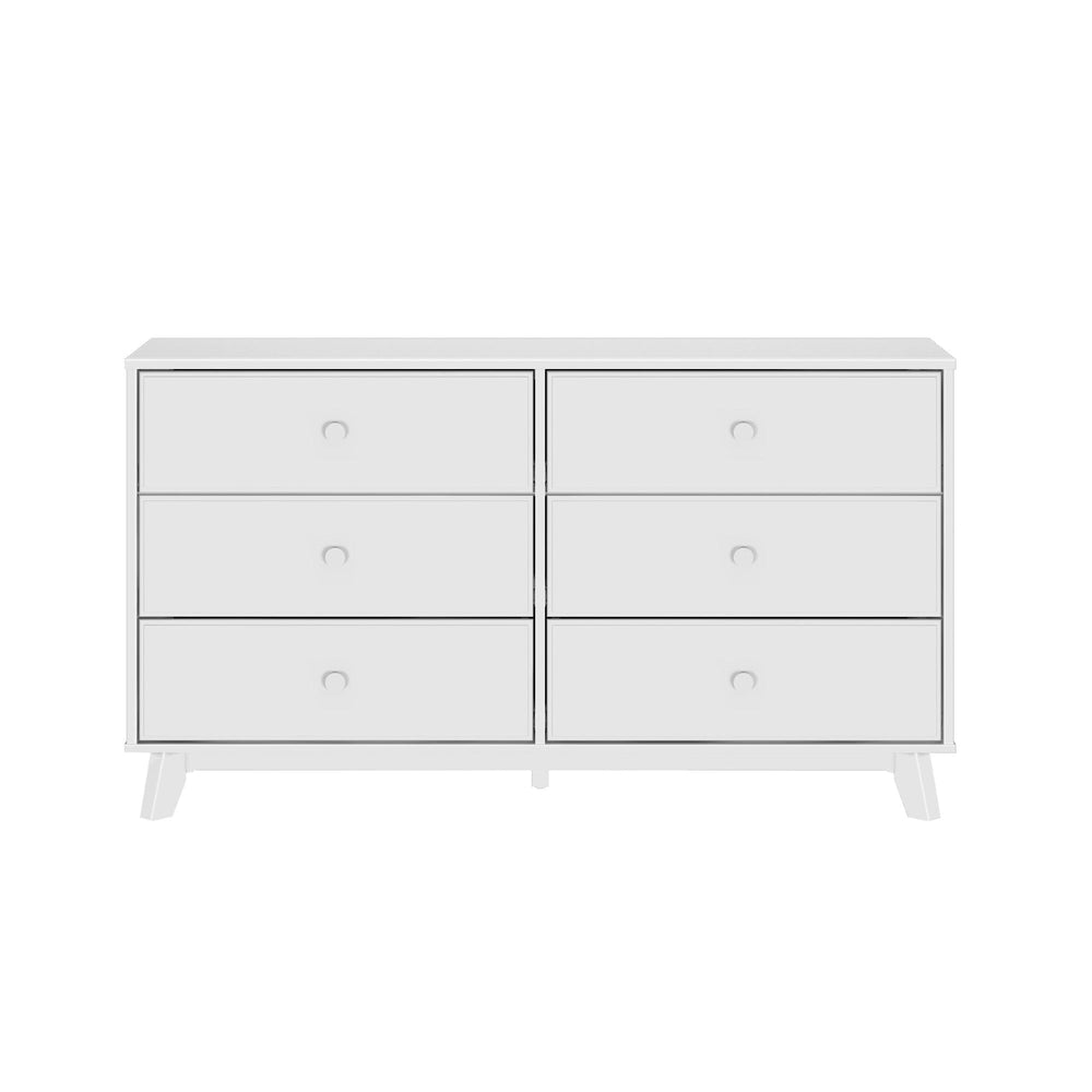 1800216000-002 : Furniture Max & Lily 6 Drawer Dresser, White