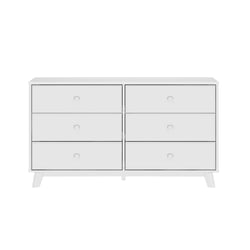 1800216000-002 : Furniture Max & Lily 6 Drawer Dresser, White