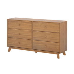 1800216000-007 : Furniture Max & Lily 6 Drawer Dresser, Pecan