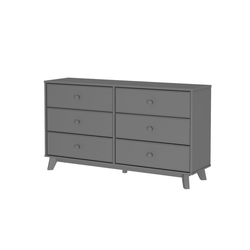 1800216000-121 : Furniture Max & Lily 6 Drawer Dresser, Grey