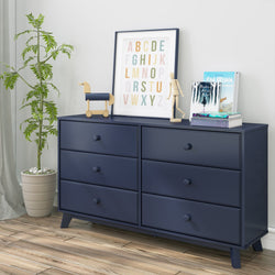 1800216000-131 : Furniture Max & Lily 6 Drawer Dresser, Blue