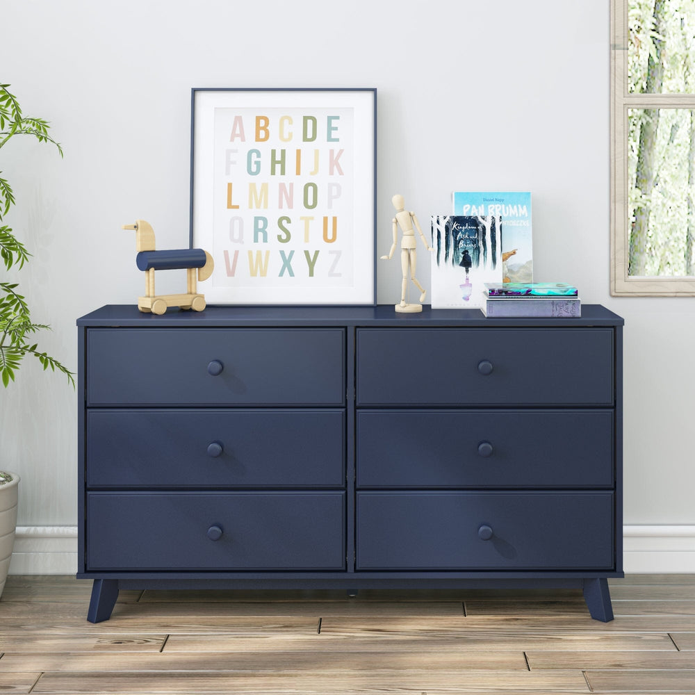 1800216000-131 : Furniture Max & Lily 6 Drawer Dresser, Blue