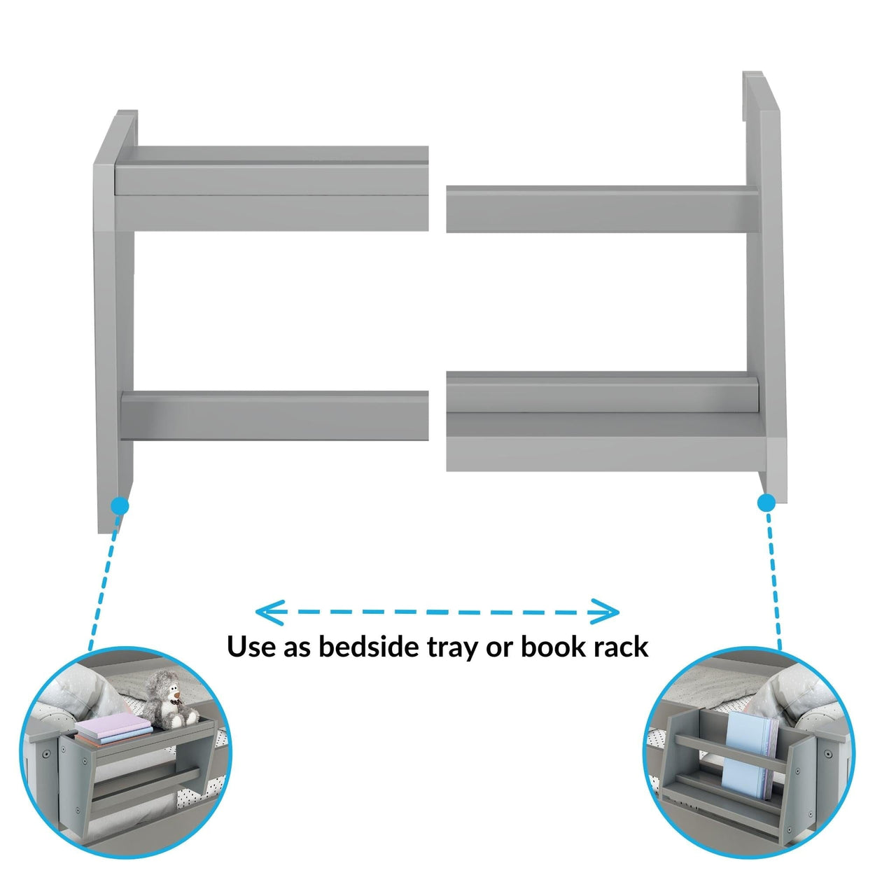 180099-121 : Furniture Bedside Tray, Grey