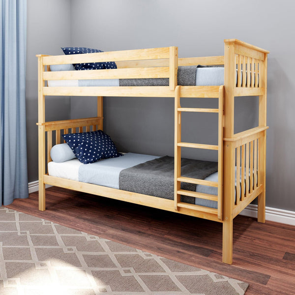 180201-001 : Bunk Beds Classic Twin over Twin Bunk Bed, Natural