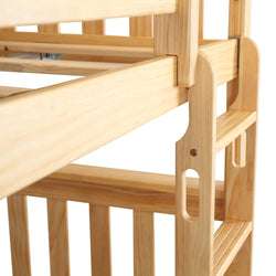 180201-001 : Bunk Beds Twin Over Twin Bunk Bed, Natural