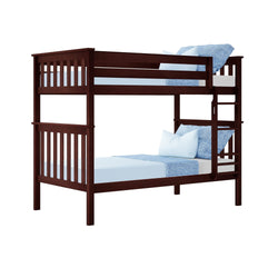 180201-005 : Bunk Beds Twin Over Twin Bunk Bed, Espresso