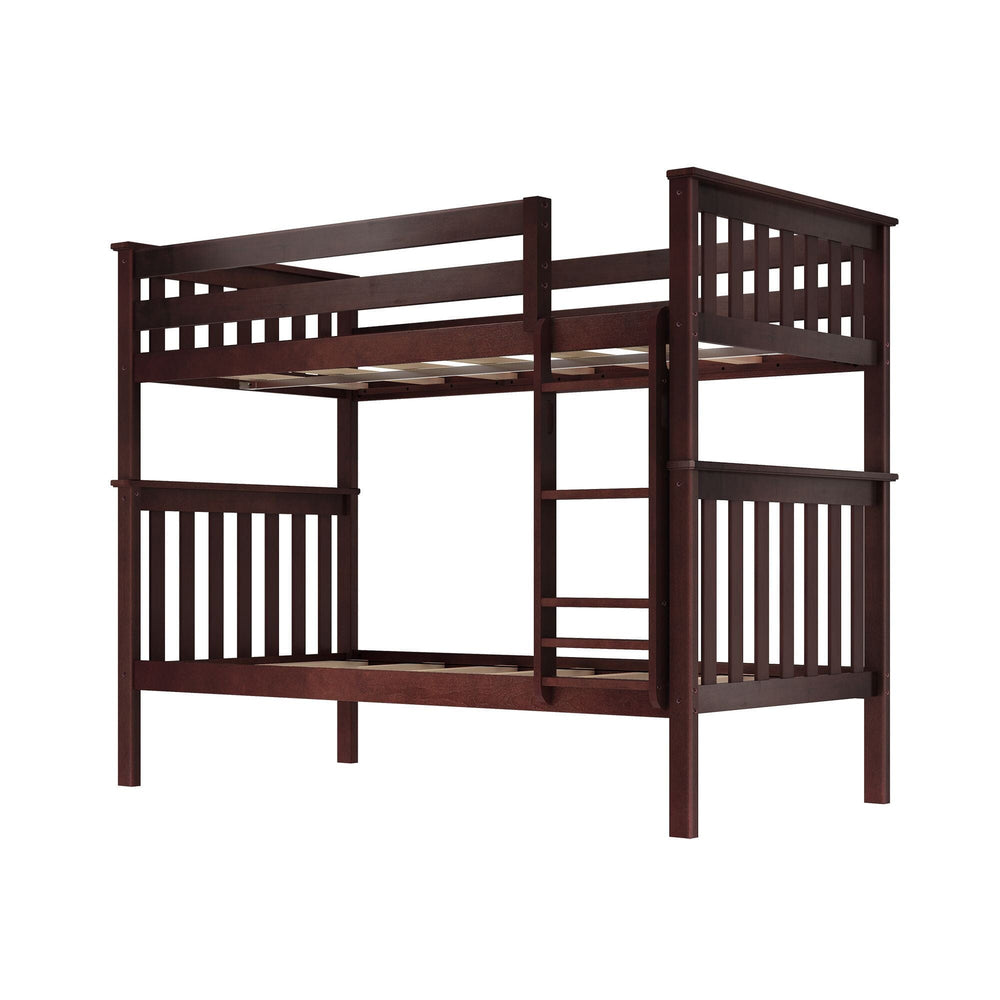 180201-005 : Bunk Beds Twin Over Twin Bunk Bed, Espresso