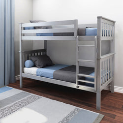 180201-121 : Bunk Beds Twin Over Twin Bunk Bed, Grey