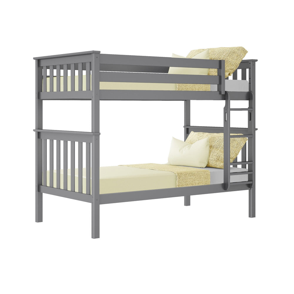 180201-121 : Bunk Beds Twin Over Twin Bunk Bed, Grey